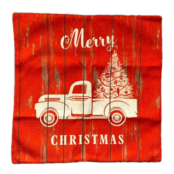 Merry Christmas Throw Pillow Cover - Brand New - Picture 1 of 4